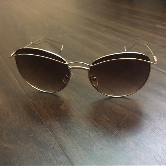 Gold & Brown Sunglasses - Picture 1 of 4